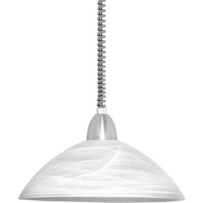 Abbildung von Eglo 87008 Hängeleuchte LORD 2 silber, nickel matt, E27 max. 1X40W H:110cm Ø 36cm höhenverstellbar