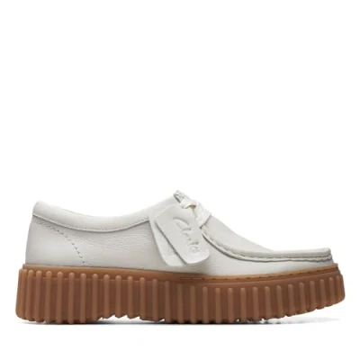 Abbildung von Clarks Originals Sportlicher Schnürer, Damen, Größe: 42, Weiß Leder