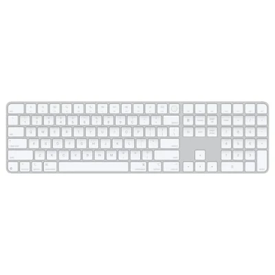 Abbildung von Apple Magic Keyboard mit Touch ID und Ziffernblock für Mac Modelle Chip Englisch (USA) Weiße Tasten ​​​​​​​