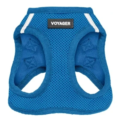Abbildung von Voyager Step in Air Hundegeschirr by Best Pet Supplies All Weather Mesh Vest Harness für kleine und mittlere Hunde, Königsblau, size XS Brust 33 37 cm