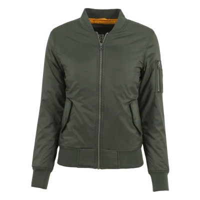 Abbildung von Urban Classics Damen Basic Bomberjacke, grün (oliv 176), 34 (Herstellergröße: XS)
