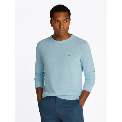 Abbildung von Tommy Hilfiger CREW NECK Strickpullover Breezy blue/ivory petal, Herren, Größe: Large, petal