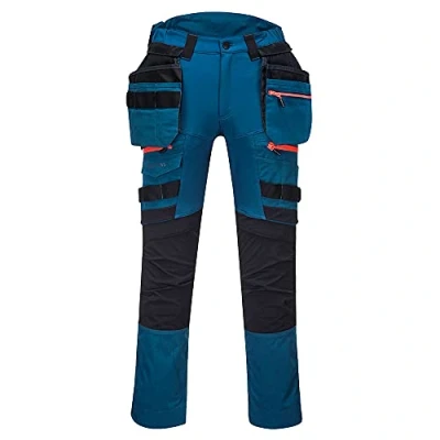 Abbildung von Portwest DX4 Bundhose mit abnehmbaren Holstertaschen, Größe: 28, Farbe: Metro Blau, DX440MBR28
