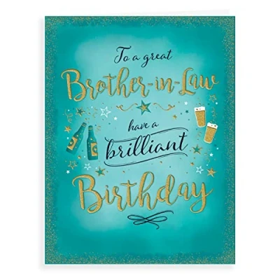 Abbildung von Piccadilly Greetings Moderne Geburtstagskarte für Schwiegerbruder, 20,3 x 15,2 cm