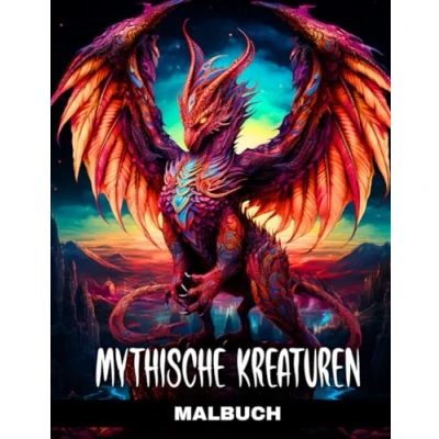 Abbildung von Mythische Kreaturen Malbuch: Fantasy Ausmalbuch für Erwachsene und Teenager mit Magischen Fabelwesen, Fantastischen Tieren, Drachen, Ungeheuern Bestien, zum Ausmalen, Entspannen Stressabbau