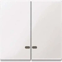 Abbildung von Schneider Electric Merten MEG3420 0319 Doppelwippe für Schalter mit Kontrollfenster, System M,Polarweiß glänzend, Made in Germany