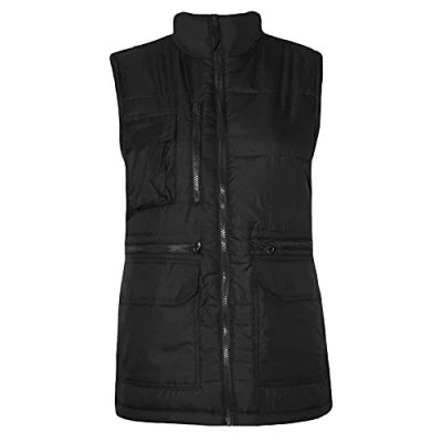Abbildung von Regatta Steller Professional Thermoweste, mit mehreren Reißverschlüssen, Ripstop, isoliert, Schwarz, Größe XXXL