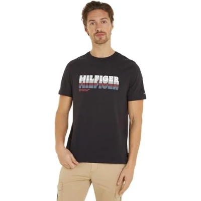 Abbildung von Tommy Hilfiger FADE TEE Tshirt print, Herren, Größe: XS, Black