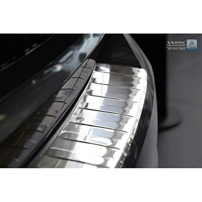 Abbildung von Avisa Edelstahl Heckstoßstangenschutz kompatibel mit Volvo XC60 II 2017 2021 &amp; FL inkl. R Design &#039;Ribs&#039;