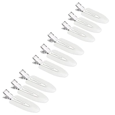 Abbildung von JeoPoom Nahtlose Haarspange[9 Stück], Haar Pin, Curl Clips, Pin Clips kein Verbiegen Spangen für Haarstyling Make Up(Weiß)