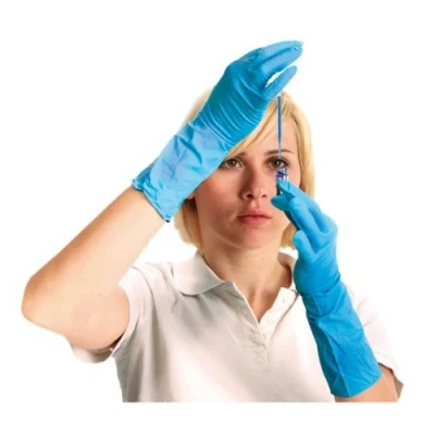 Abbildung von 10 x HygoStar Nitril Handschuh Super High Risk puderfrei XL 30cm blau