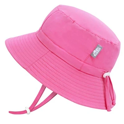 Abbildung von Jan &amp; Jul Schnell Trocknender Baby Sonnenhut für Mädchen mit UV Schutz (M: 6 24 Monate, Rosa Wassermelone)