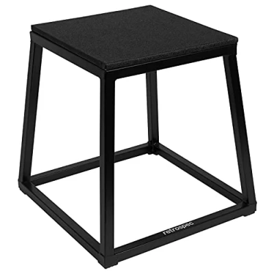 Abbildung von Retrospec Unisex Sprungplattformen für Heim Fitnessstudio, plyometrisches Springen &amp; Sprungbox Übungen, Mattschwarz, 45,7 cm