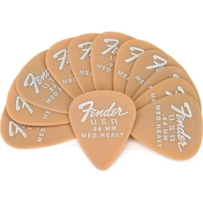 Abbildung von Fender Dura Tone Guitar Picks 351 Shape, .84, Butterscotch Blonde, 12 Pack