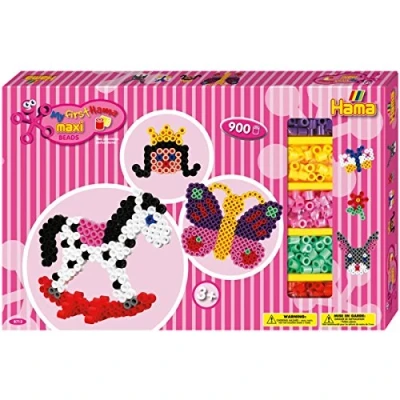 Abbildung von HAMA 8713 Bügelperlen Maxi Gigantische Geschenkpackung pink