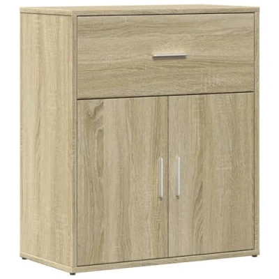 Abbildung von vidaXL Sideboard, Kommode mit Stauraum, Beistellschrank für Wohnzimmer Küche Flur, Anrichte Schrank Highboard, Modern, Sonoma Eiche Holzwerkstoff
