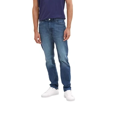Abbildung von TOM TAILOR Herren 1032017 Trad Relaxed Jeans, 10114 Clean Dark Stone Blue Denim, 33W / 30L