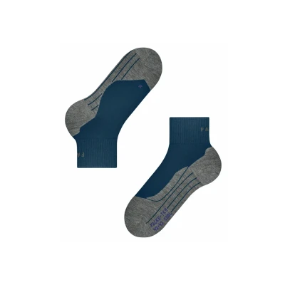 Abbildung von FALKE Herren Wandersocken TK5 Wander Cool Short M Sso Lyocell Funktionsmaterial antiblasen dünn 1 Paar, Blau Blue Pond 6598, 39 41