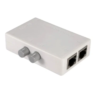 Abbildung von KALEA INFORMATIQUE Verteilerbox LAN Ethernet RJ45 Switch Typ, um 1 Eingang auf 2 Ausgänge oder Eingänge Ausgang zu verzweigen.