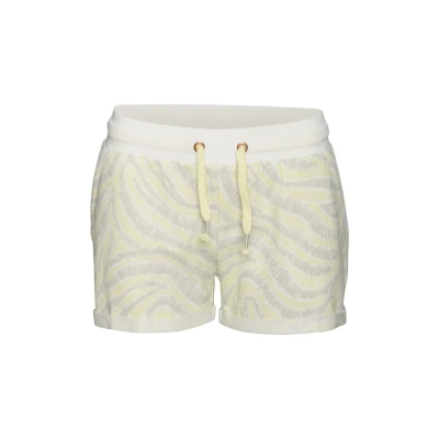 Abbildung von Lascana Shorts Hellgelb / hellgrau gemustert, Damen, Größe: 32/34, gemustert