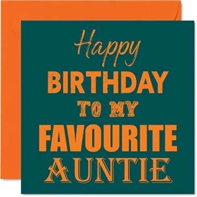 Abbildung von Lustige Geburtstagskarten für Tante Happy Birthday To My Favorite Witz Karte vom Neffen, Geburtstagsgeschenke, 145 mm x Grußkarten, Geschenk