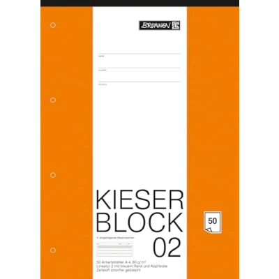 Abbildung von BRUNNEN Collegeblock Arbeitsblock Kieserblock DIN A4, 4 fach Lochung