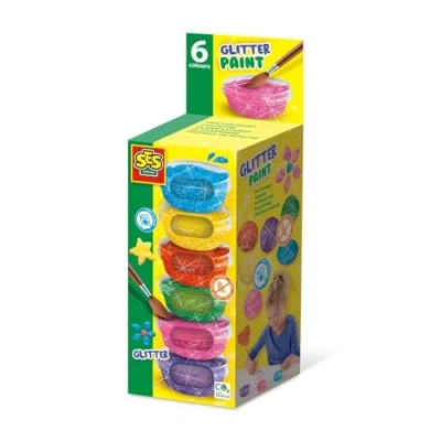 Abbildung von SES Postermalfarben mit Glitter 6x45ml 00384 03845
