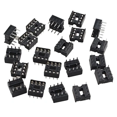 Abbildung von Futheda 20 Stück 8 Pin 2,54 mm Pitch Dip/Dil IC Sockets Lötversion Adapter