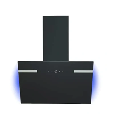 Abbildung von PKM Wandhaube Dunstabzugshaube 60cm Schwarz Glasschirm LED Hintergrundbeleuchtung