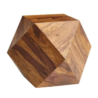 Abbildung von FINEBUY Couchtisch FB58267 (Sofatisch 57 x 42,5 cm Sheesham Massivholz), Wohnzimmertisch Modern, Holztisch Diamantform