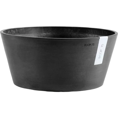 Abbildung von Ecopots Frankfurt 30 cm dunkelgrau Blumen /Pflanzkasten
