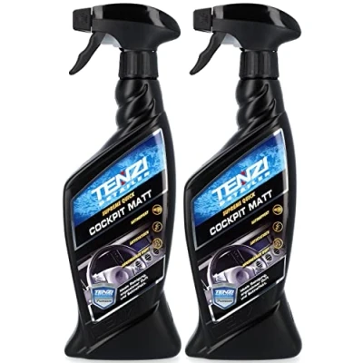 Abbildung von TENZI 2X Premium Cockpitreiniger Matt (600ml) Auto &amp; Motorrad Reinigung, antistatisch Effekt, angenehmer Duft, Spray Aufbereitung, Kunststoffpflege, Cockpitspray Innenreiniger, Kunststoffpflege