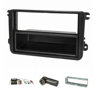 Abbildung von tomzz Audio Radioblende Set passt für VW Golf 5 V 6 VI Touran Passat 3C Caddy EOS Autoradio