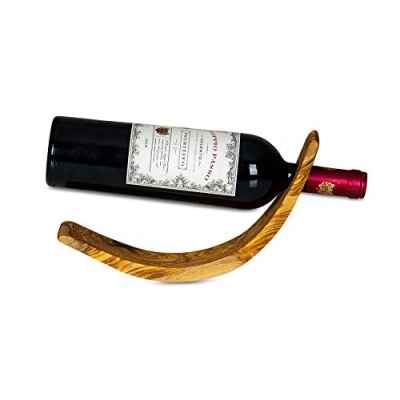 Abbildung von Weinflaschenhalter Weinhalter Olivenholz ca. H28cm Flaschenhalter Weinständer Holz Tischdeko Flaschenstände Holzdekor