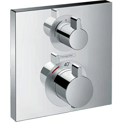 Abbildung von hansgrohe Brausethermostat &quot;Ecostat Square&quot;, Unterputz für 1 Funktion, chrom