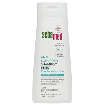 Abbildung von Sebamed Antischuppen Shampoo plus, bis zu 95% weniger Schuppen nach nur 4 Wochen, für Damen und Herren, auch zur Bekämpfung von fettendem Haar Juckreiz, die tägliche Reinigung, 200 ml