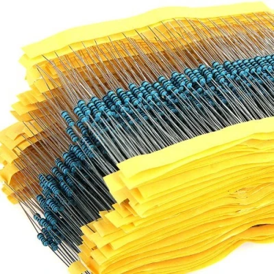 Abbildung von 600 Stück Metall Folien Widerstände, Metallfilm Widerstand, Widerstand Sortiments kit, 1/4W für DIY Projekte und Experimente, Mehrere Widerstandswerte Optional (10 Ohm 1M Ohm)