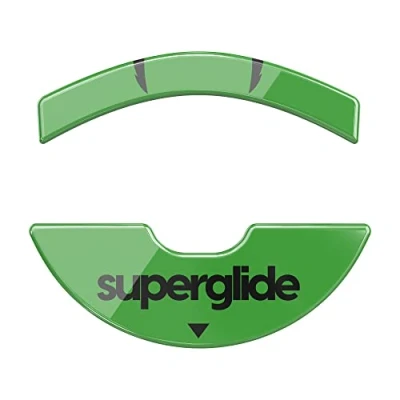 Abbildung von Superglide1 Mausfüße / Skates mit superglatter polierter Oberfläche, hergestellt aus ultrastarkem, makellosem Glas, superschnelle, glatte und langlebige Sohle für Razer Viper 8K Viper, Grün