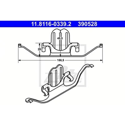 Abbildung von Feder, Bremssattel ATE 11.8116 0339.2