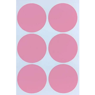 Abbildung von Sticker Pastell Pink 50 mm runde Aufkleber 5 cm Klebepunkte 72 Stück von Royal Green