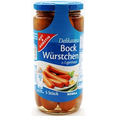 Abbildung von Gut &amp; Günstig Delikatess Bock Würstchen, 12er Pack (12 x 250g)