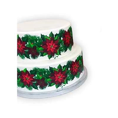 Abbildung von Top That Essbares Deko Band, Weihnachtsstern, Rot Perfekt für größere Kuchen einfach zu verwenden