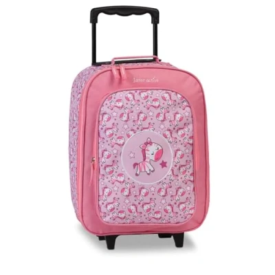 Abbildung von Fabrizio leichter Kindertrolley Kabinen Kinderkoffer Kindergepäck 20672, Farbe:Rosa/Weiss