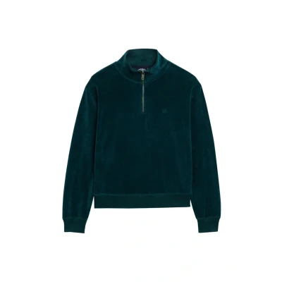 Abbildung von Superdry HALF ZIP Sweatshirt, Damen, Größe: 42, Dark pine green