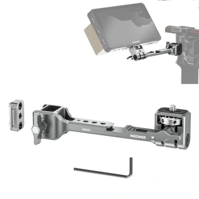 Abbildung von NEEWER NATO Monitorhalterung für RS Gimbal, 360 drehbarer Feldmonitorhalter mit Klemme, Cold Shoe, 1/4&quot; Gewinde, kompatibel DJI RS4 PRO 3 2 RSC Ronin S SC GA021
