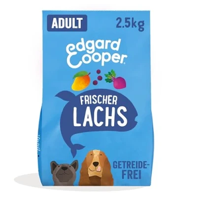 Abbildung von Edgard &amp; Cooper Hundefutter, Trockenfutter für Hunde, (Lachs, 2.5kg), Getreidefrei, natürliche Zutaten und frisches Fleisch, voller essentieller Aminosäuren