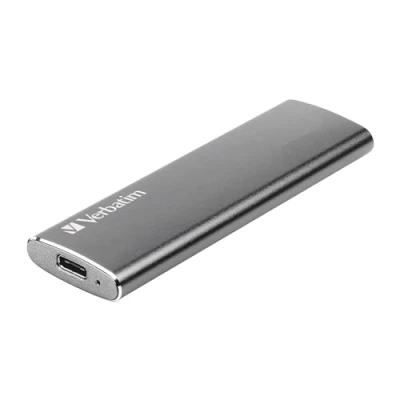 Abbildung von Verbatim Vx500 Externe SSD Festplatte, 2 TB, Portable Solid State Drive USB 3.2 Gen 2, externes Laufwerk für Mac, PC, Smartphone &amp; Spielekonsole, spacegrau
