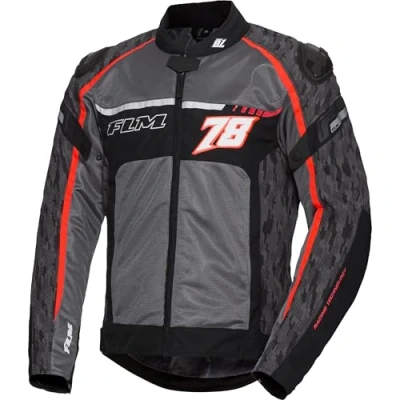 Abbildung von FLM Sports Textil Jacke 1.2 grau/rot XXL Herren