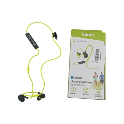 Abbildung von Hama Active BT Mobiles Headset Binaural im Ohr Schwarz, Gelb Kabellos Mobile Headsets (Kabellos, 177095