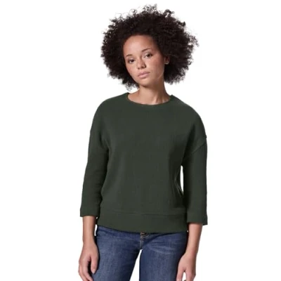 Abbildung von Street One Studio Struktur Langarmshirt, Damen, Größe: 38, Grün